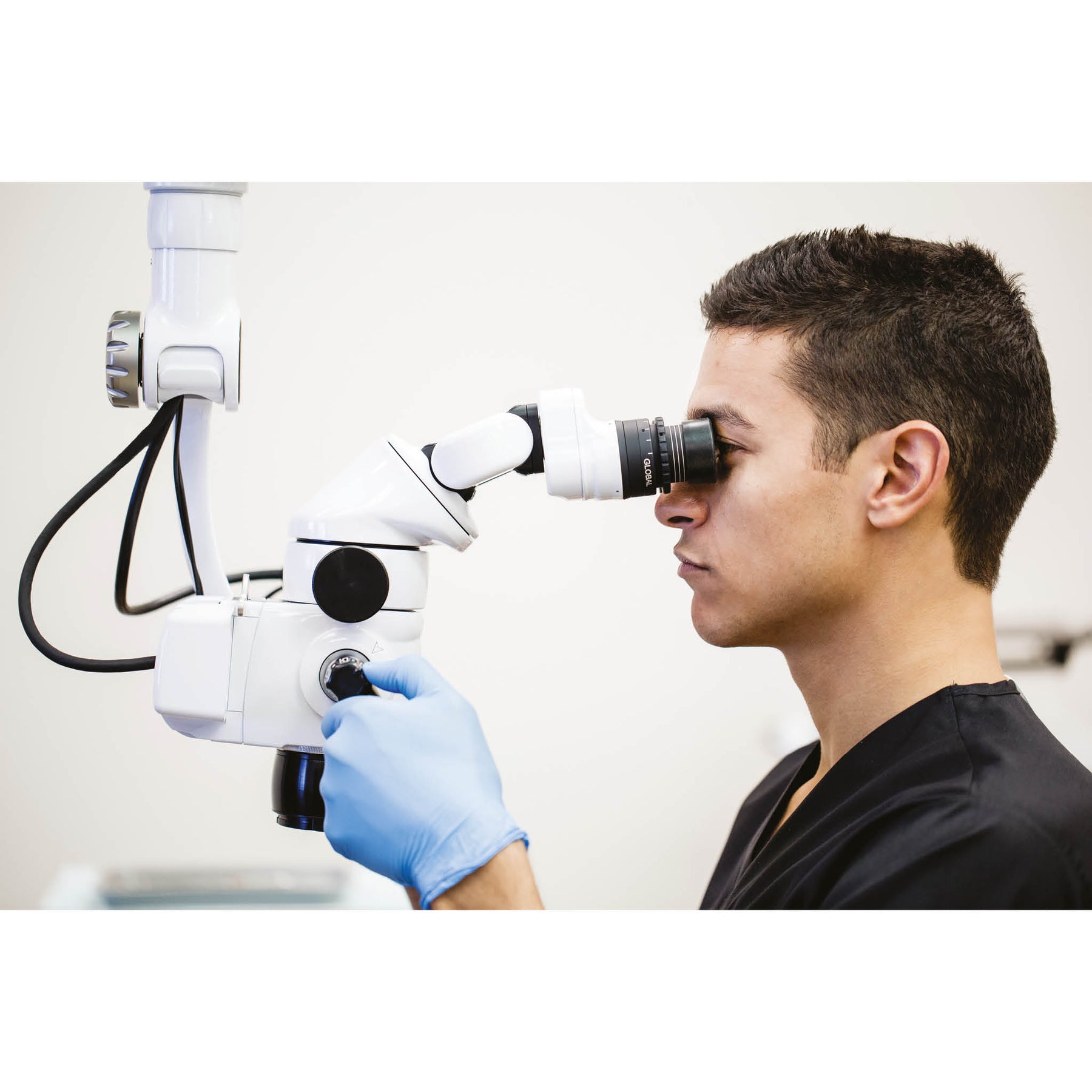 Global A-Series Dental Microscope with Dentist