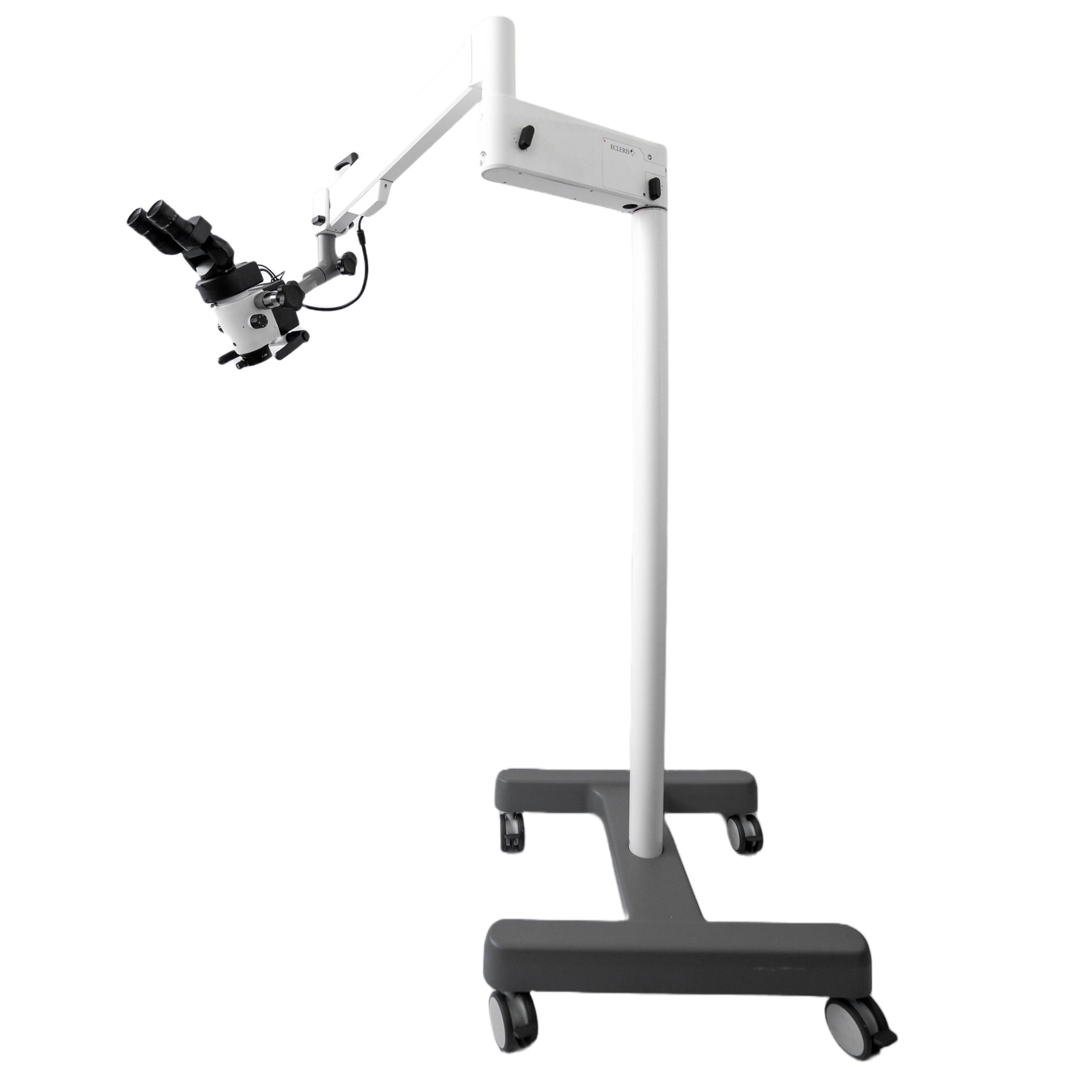 The OM-200 operating microscope is the latest model in the Ecleris OM-Series range. The floating pantographic pneumatic arm offers superior manoeuvrability. 