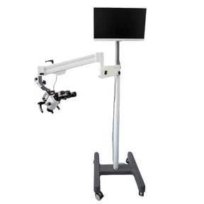 The OM-200 operating microscope is the latest model in the Ecleris OM-Series range. The floating pantographic pneumatic arm offers superior manoeuvrability. The high power LED illumination has been integrated into the optical head and offers three filters to produce high quality, accurate images with greater clarity.