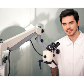 The Ecleris OM-100 Operating Microscope and Doctor.