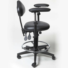 GLOBAL MicroSurgeon’s Chair with its practical armrests helps you to keep a steady hand.