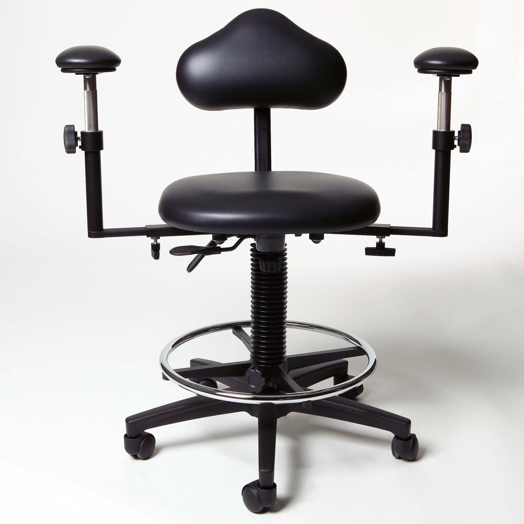 GLOBAL Microsurgeons Chair designed for use when working at a microscope