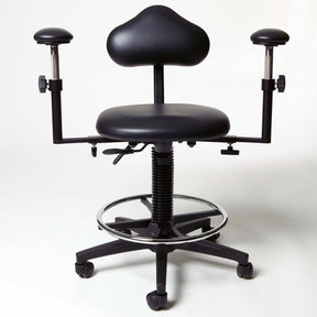 GLOBAL Microsurgeons Chair designed for use when working at a microscope