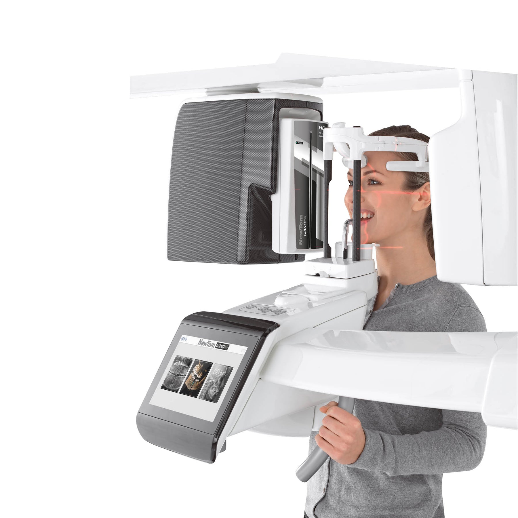 The GiANO HR is the complete hybrid CBCT for 2D/3D imaging. Auto-adaptive positioning with three laser guides and 7-point head support unit make the process easy and always ensures aligned images.