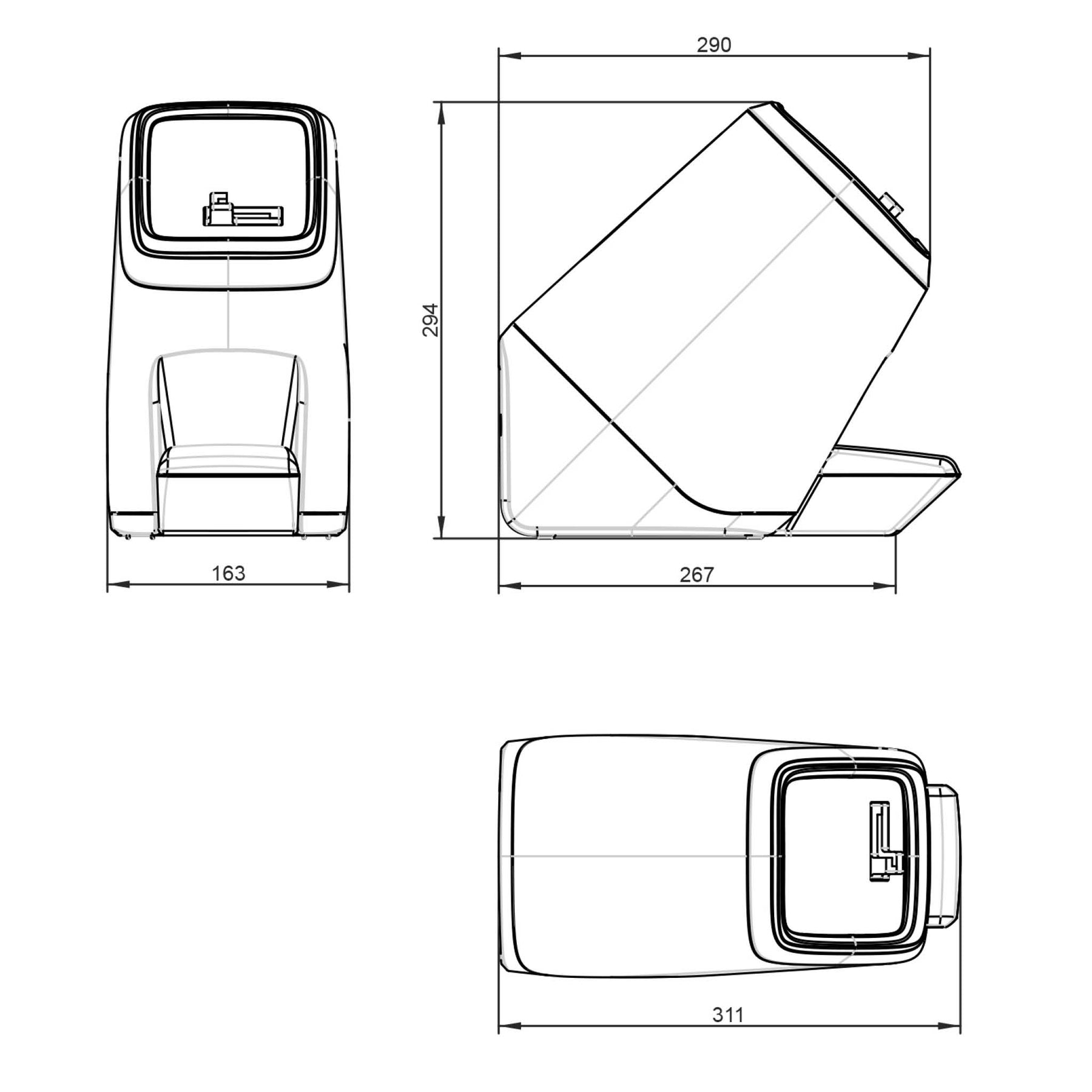 NewTom X-PSP Scanner Dimensions 